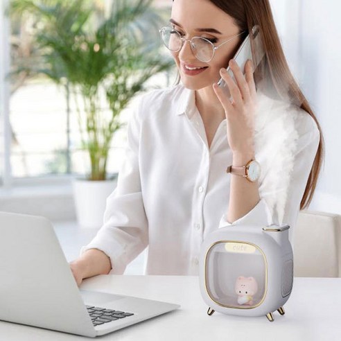 무선 듀얼분사 LED 무드등 가습기 UNH500D