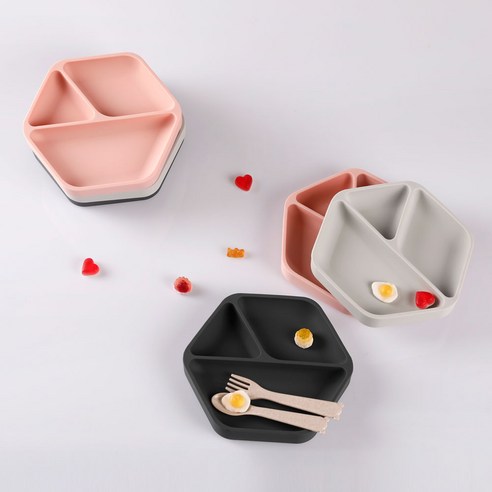 안전하고 편리한 킨더 실리콘 식판으로 즐거운 식사 시간을 선물하세요!