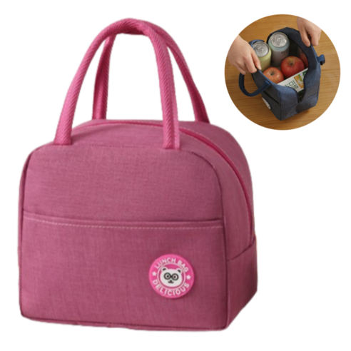 플라픽 사계절 사용가능 휴대간편 보냉 가방, 핑크