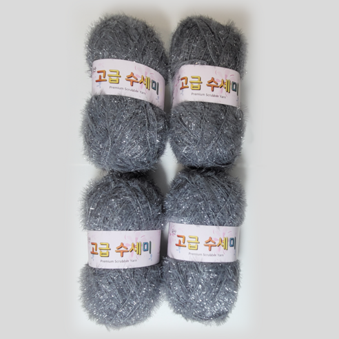 울클럽 별꽃수세미 만들기 DIY 고급수세미실 80g 4볼세트 (총 320g), 129그레이, 1개