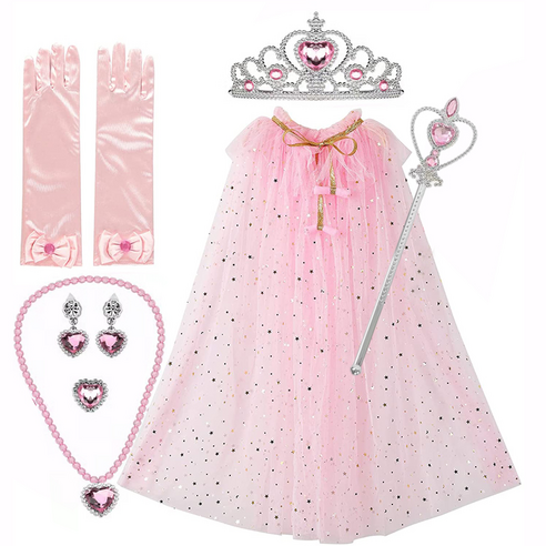 쿠우시 생일 파티 공주 의상 세트, 베이비핑크