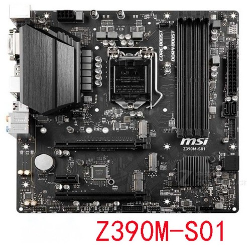 박격포메인보드 MSI Z390M-S01 PLUS 1151 핀 89세대 WIFI Z390 게이밍 PLUS, MSI Z390M-S01(미드보드)