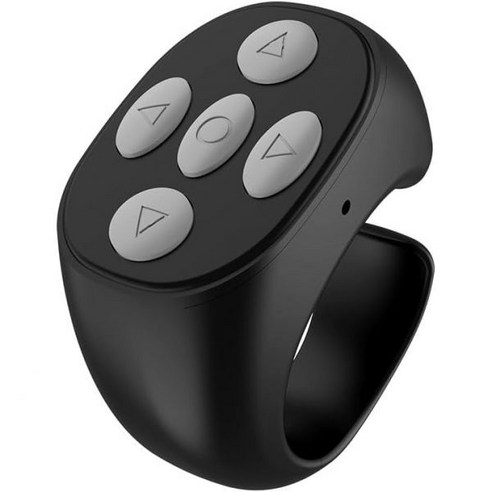 Fingertip Wireless Bluetooth Remote Control 2025 New Page Turner for Ipad iPhone Scroll Ring Andro, Black