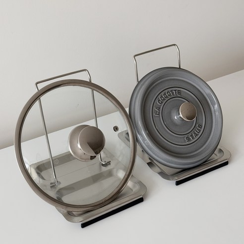 주방에 질서를, 삶에 여유를 더하는 심플팩토리 냄비 뚜껑 거치대 2in1