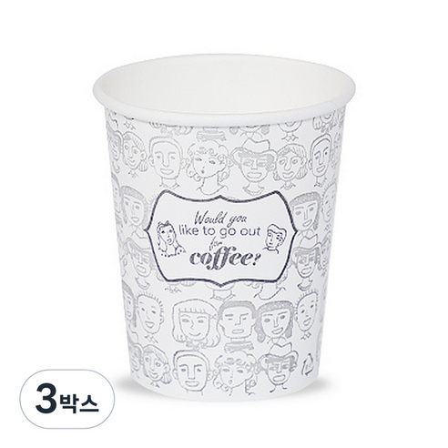 더빈썸 종이컵 피플 300ml 100p, 3박스