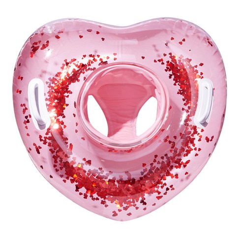 쿵스쿵스 하트링 보행기튜브 아기 튜브 유아 핑크 러블리 스팽글 감성 여름, 1개, 03_[하트보행기튜브] 블링블링