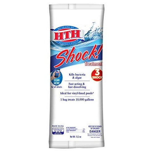 HTH 52017 Shock Treatment Swimming Pool Chlorine Cleaner 13.3 HTH 52017 충격 치료 수영장 염소 세척제 13.3온스 일, 1개, Regular