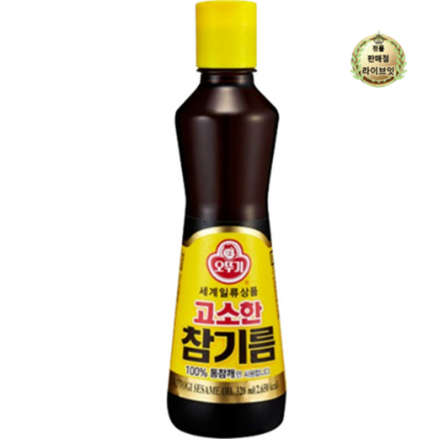   Ottogi's savory sesame oil bottle, 320 ml, 1 piece