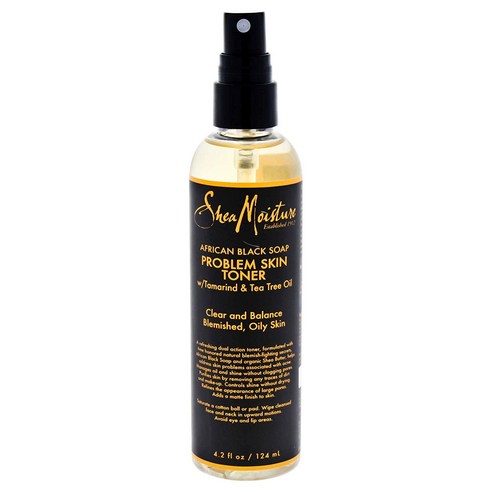 Shea Moisture 아프리칸 블랙 솝 프라블럼 스킨 토너, 124ml, 1개