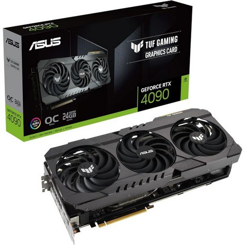 ASUS TUF GeForce RTX® 4090 OC Edition 게이밍 그래픽 카드PCIE 4.0 24GB GDDR6X HDMI 2.1a 디스플레이 포트 1.4a, TUF Gaming_RTX4090|OC|OG|Black, 1개