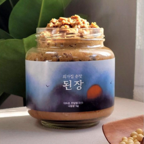 명인이 만든 %국산콩 무첨가물 찌개용 재래된장 집된장, 500g, 1개