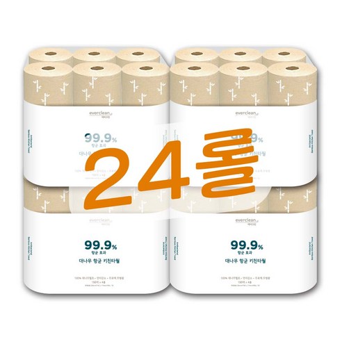 갈색 대나무 키친타올, 135매, 24개