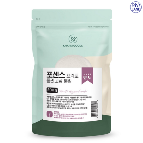 프락토올리고당 프리바이오틱스 치커리뿌리 추출물 분말 가루 이눌린 수용성 식이섬유 FOS 유산균먹이 화이버 파우더, 500g, 2개