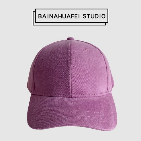 모자 모자 봄과 여름 새로운 큰 헤드 페이스 보여주는 작은 태양 모자 캔디 솔리드 컬러 남성 야구 모자, 보라색