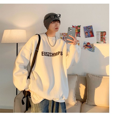 년 라운드 칼라 맨투맨 가을 ins 아메리칸 트렌드 브랜드 루즈핏 힙합 하이 스트리트 무모 커플 옷