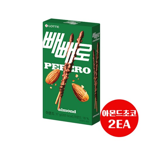 롯데제과 아몬드빼빼로 37g 2개입, 6개