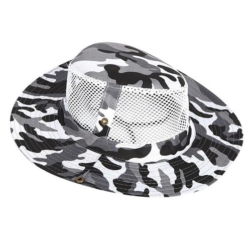 여름 메쉬 양동이 사파리 Boonie 태양 모자 낚시 캠핑 사냥 하이킹 모자, C款, 58cm, Polyster 코튼