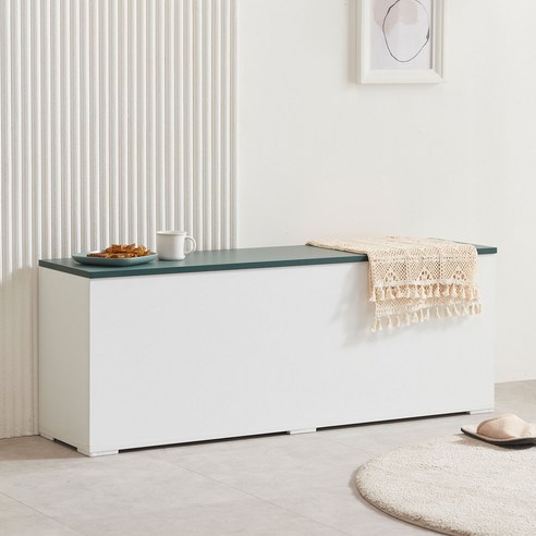 공간철학 마타로 1200 아파트베란다수납장 수납정리장 원룸 낮은 슬림 벤치형 벤치 수납장, 화이트