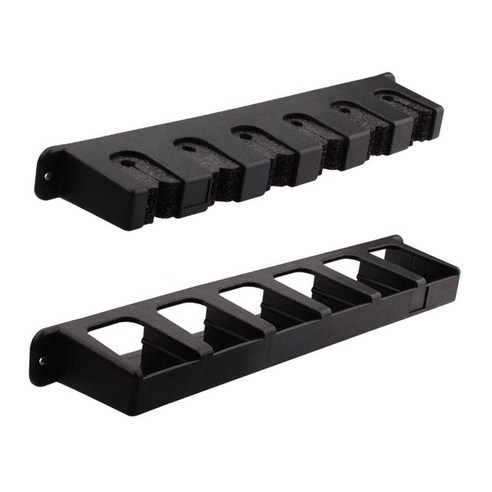 보트/가정/차고 6극 블랙 수직 낚싯대 랙 홀더 보관 랙, {"사이즈":"13.6X2.5X1.3인치 345X64X33mm"}, {"수건소재":"ABS 플라스틱 EVA 폼"}, 검은 색