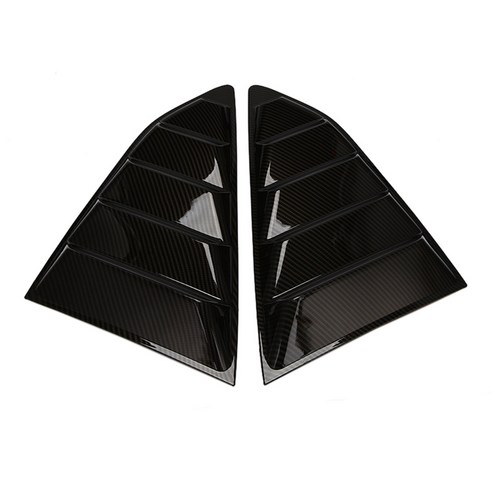 노 브랜드 2 pcs 탄소 후면 쿼터 창 루버 섬유 스포일러 패널 시보레 카마로에 적합, 창 루버 스포일러 패널