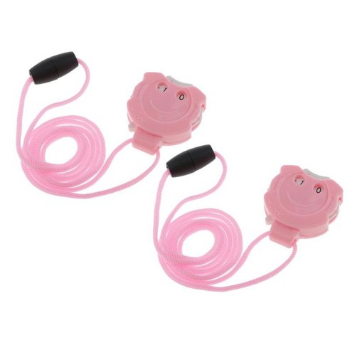 2Pcs 뜨개질 행 카운터 끈 로프 니트, 핑크, 플라스틱
