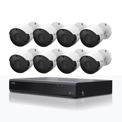 캠플러스 직접설치 CCTV 세트 보안카메라시스템 8채널 /8카메라 CT-5AB808-3T(DVR+카메라+케이블 일체 포함), CT-5AB808-3T