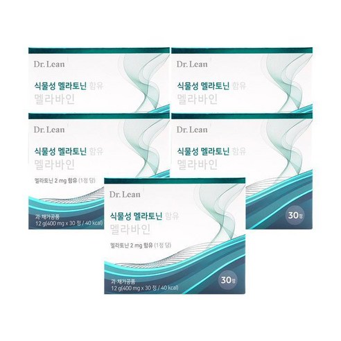 닥터린 식물성 멜라토닌 함유 멜라바인 400mg x 30정 5박스