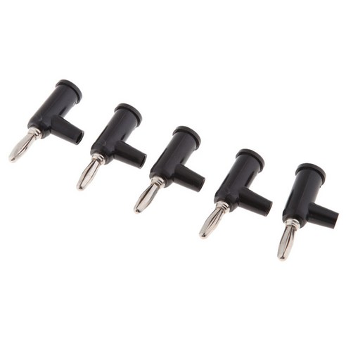 4mm 와이어 오디오 스피커 케이블 바나나 플러그 5개, 블랙, 설명, 설명