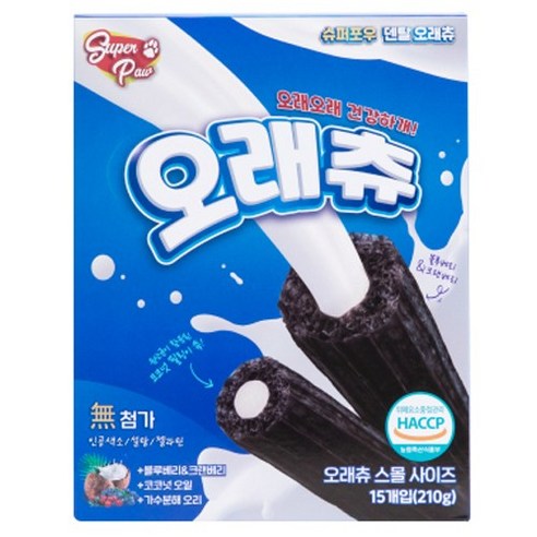 슈퍼포우 강아지 오래츄 덴탈껌 S 15p, 오리맛, 210g, 1박스