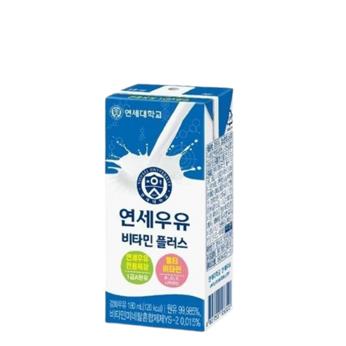 연세우유 비타민 플러스 멸균우유, 180ml, 48개