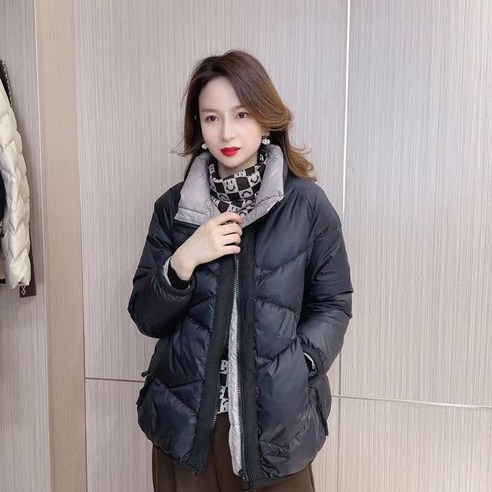 빌리즈빈 겨울 여성 집업 경량 숏 패딩 7479