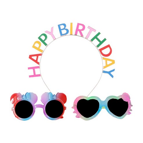 SKW 메탈 생일머리띠 해피버스데이 인싸 주인공세트