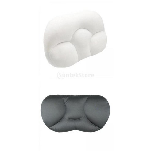 3D 베개 폼 수면 베개 계란 슬리퍼 메모리 폼 침구 목 보호 다크 그레이+3D 베개 거품 수면 베개 계란 슬리퍼, 폴리에스터, 그레이+화이트