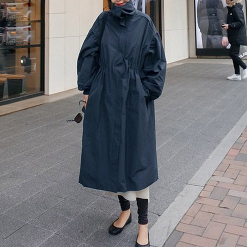 퀸앤조이 간절기 시크한 롱롱 야상