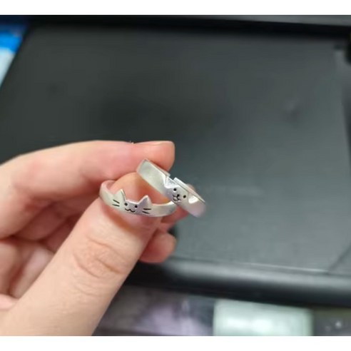 라레푸 고양이 두마리 우정반지 커플반지 서울가성비반지공방 라레푸 고양이 두마리 우정반지 커플반지 서울가성비반지공방