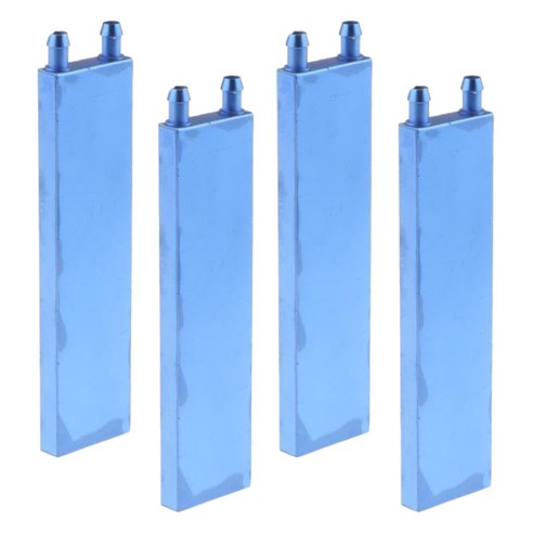 Cpu 방열판 쿨러 40x160mm - 블루 용 4 피스 알루미늄 수냉식 블록, 설명