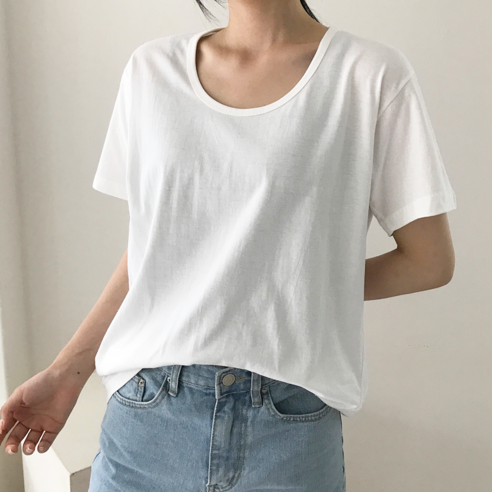 린제이 데일리 기본 무지 반팔티 여름 티셔츠 / M~XL