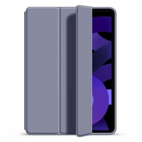 LEPOID 스마트 3단 보호 슬림 커버 케이스 + 펜홀더 내장, 퍼플
