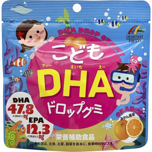 유니마트 어린이 DHA 드롭 구미 오렌지, 1개