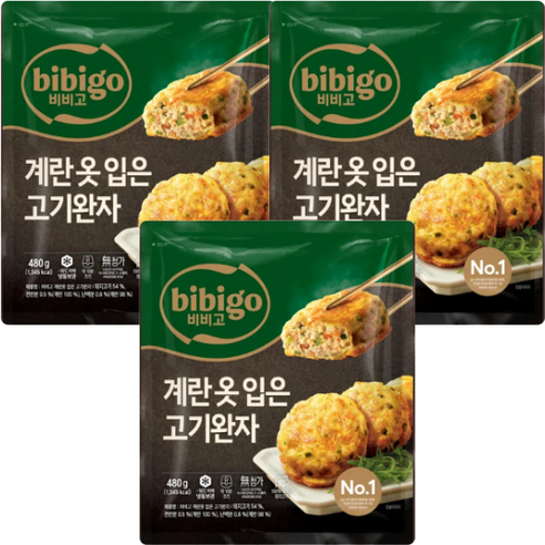 CJ 비비고 계란옷입은고기완자 480g x3개, 480g, 3개