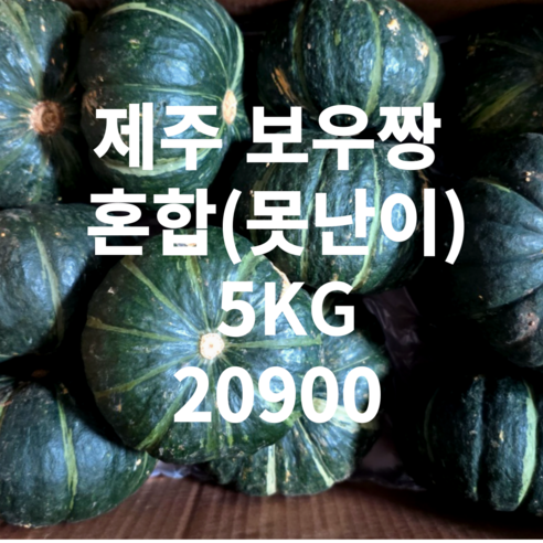 푸왕 제주 미니 밤호박 보우짱 산지직송, 로얄, 1개, 5kg(10-15개)