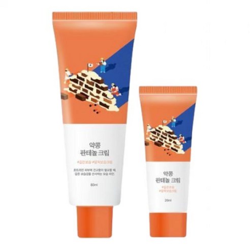 보습장벽 라운드랩 약콩 판테놀 크림 80ml 기획 +약콩 20ml, 1개