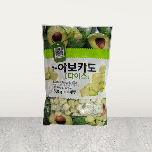 냉동 아보카도 다이스 500g, 4개