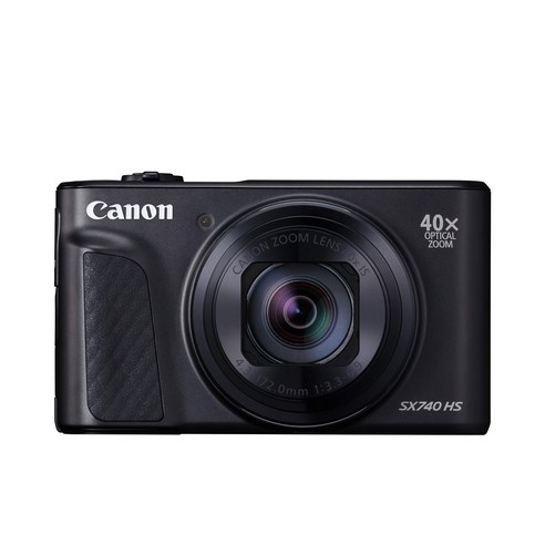 Canon 컴팩트 디지털 카메라 PowerShot SX740 HS 블랙 광학 40배 줌4K 동영상Wi-Fi 대응 PSSX740HSBK, PSSX740HS + 블랙