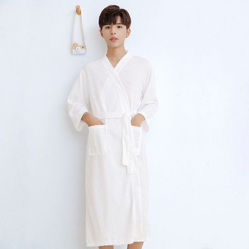 DFMEI-Y 봄 여름 가을 겨울 수건 빨간색 확장 잠옷 여성 미용실 간단한 남자 봄, 2XL, DFMEI 화이트 남성