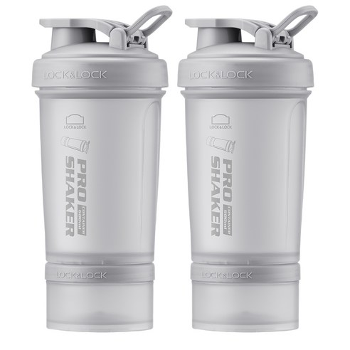 락앤락 프로쉐이커 컨테이너 2P, 매트그레이, 600ml, 1개