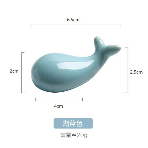【젓가락걸이】조각 크리 에이 티브 귀여운 세라믹 고래 젓가락 홀더 펜 홀더 만화 일본 젓가락 홀더 젓가락 도구, 4 호수 블루 고래