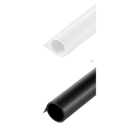 방수 3Pcs 백색 까만 스튜디오 배경막 사진 배경 PVC, 50 × 50cm, 화이트 + 블랙