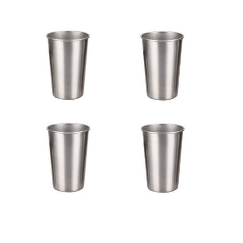 영그린 가정 업소 캠핑 식당용 304 스텐 물컵 500ml, 500ml-4개