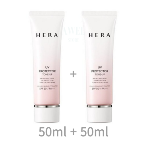 헤라 UV프로텍터 톤업 선크림 SPF50+ PA++++, 50ml, 2개